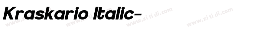 Kraskario Italic字体转换 Kraskario Italic字体转换